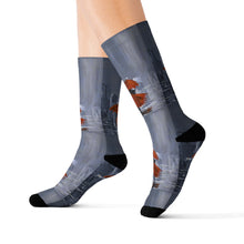 Load image into Gallery viewer, The Lady in Red - UNISEX SOCKS - Designed from Original Artwork
