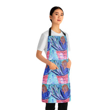 Load image into Gallery viewer, Apron - lightweight, silky finish 100% polyester, two front pockets. Many original artwork designs by Kerry Sandhu Art
