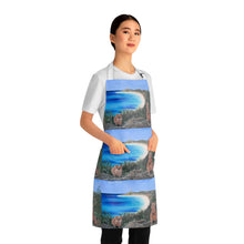 Load image into Gallery viewer, Apron - lightweight, silky finish 100% polyester, two front pockets. Many original artwork designs by Kerry Sandhu Art
