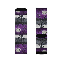Load image into Gallery viewer, Step out in style with these funky socks! 3 sizes. Ribbed tube, cushioned bottoms, sublimated print by Kerry Sandhu Art
