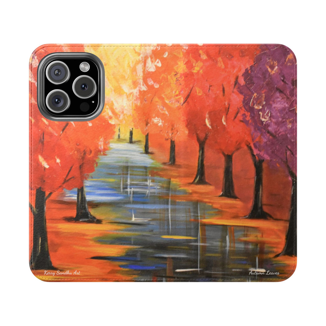 Autumn Leaves - PHONE CASE WALLET for Samsung & iPhones - by Kerry Sandhu Art