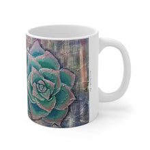Load image into Gallery viewer, 11oz BPA, lead-free, microwave/dishwasher safe, white ceramic, vivid colours. Many original artworks by Kerry Sandhu Art
