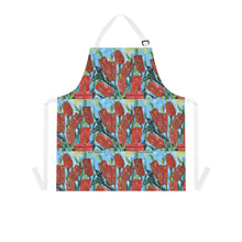 Load image into Gallery viewer, Apron - lightweight, silky finish 100% polyester, two front pockets. Many original artwork designs by Kerry Sandhu Art
