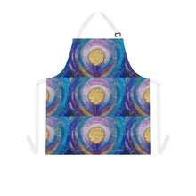Load image into Gallery viewer, Apron - lightweight, silky finish 100% polyester, two front pockets. Many original artwork designs by Kerry Sandhu Art

