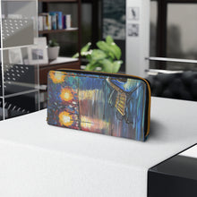 Load image into Gallery viewer, Pockets for cash, c/cards, coins, &amp; more. Stylish faux leather, lots of original artworks by Kerry Sandhu Art to choose from
