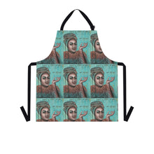 Load image into Gallery viewer, Apron - lightweight, silky finish 100% polyester, two front pockets. Many original artwork designs by Kerry Sandhu Art

