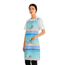 Load image into Gallery viewer, Apron - lightweight, silky finish 100% polyester, two front pockets. Many original artwork designs by Kerry Sandhu Art
