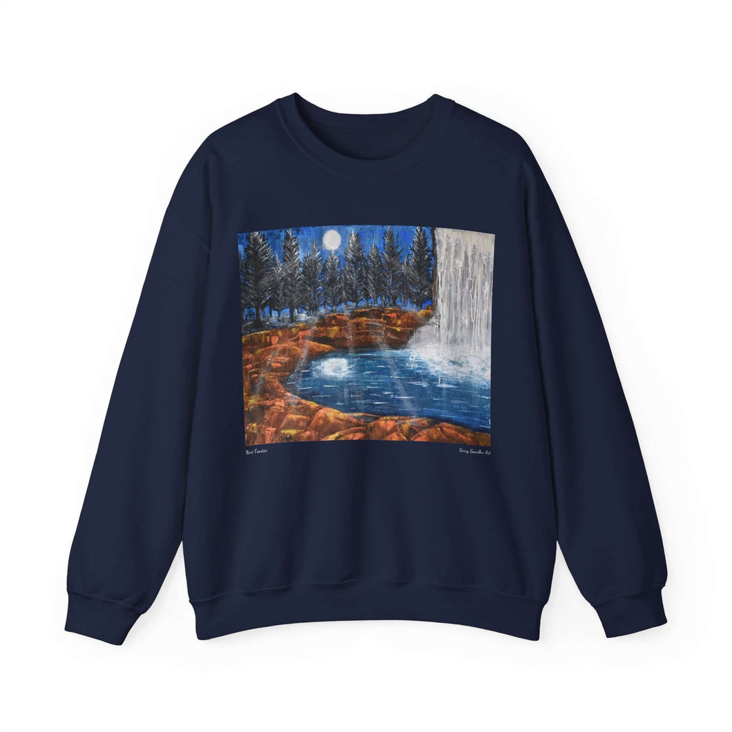 Sweatshirt 50/50 Cotton/Polyester, Medium-heavy fabric, Loose fit, true to size, Original art designs by Kerry Sandhu Art