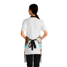 Load image into Gallery viewer, Apron - lightweight, silky finish 100% polyester, two front pockets. Many original artwork designs by Kerry Sandhu Art
