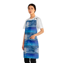 Load image into Gallery viewer, Apron - lightweight, silky finish 100% polyester, two front pockets. Many original artwork designs by Kerry Sandhu Art

