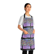 Load image into Gallery viewer, Apron - lightweight, silky finish 100% polyester, two front pockets. Many original artwork designs by Kerry Sandhu Art

