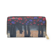 Load image into Gallery viewer, The Dust of Uruzgan (with Poppies) - ZIPPER WALLET - Designed from original Anzac Day Artwork - Red Poppies
