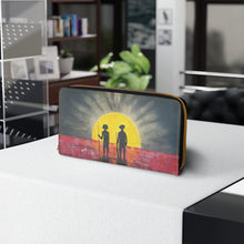 Load image into Gallery viewer, Freedom Called - ZIPPER WALLET - Designed from original ANZAC Day artwork - red poppies
