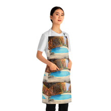 Load image into Gallery viewer, Apron - lightweight, silky finish 100% polyester, two front pockets. Many original artwork designs by Kerry Sandhu Art
