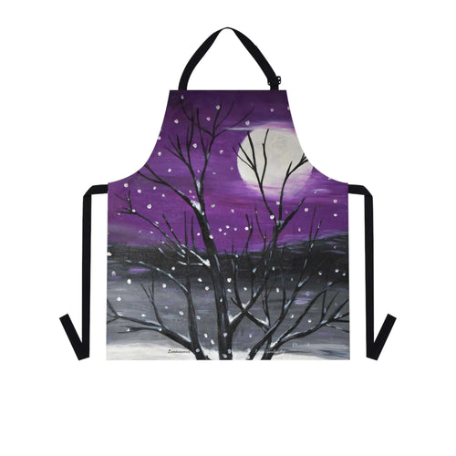 Apron - lightweight, silky finish 100% polyester, two front pockets. Many original artwork designs by Kerry Sandhu Art