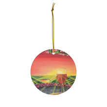 Load image into Gallery viewer, Wine Time in the Ferguson - CERAMIC ORNAMENT - Designed from Original Artwork

