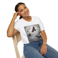 Load image into Gallery viewer, T-Shirt made from very soft materials, no side seams. Feels like bliss to wear! Many designs by Kerry Sandhu Art
