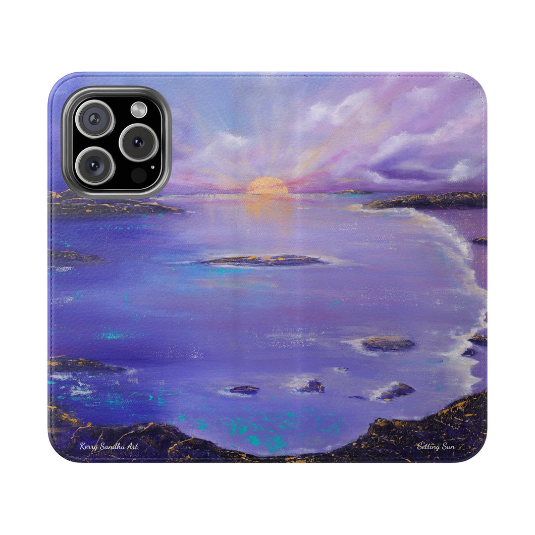 Setting Sun - PHONE CASE WALLET for Samsung & iPhones - by Kerry Sandhu Art