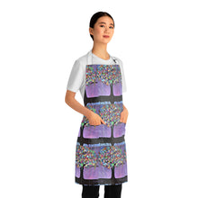 Load image into Gallery viewer, Apron - lightweight, silky finish 100% polyester, two front pockets. Many original artwork designs by Kerry Sandhu Art
