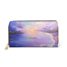 Load image into Gallery viewer, Setting Sun - ZIPPER WALLET - Designed from original artwork
