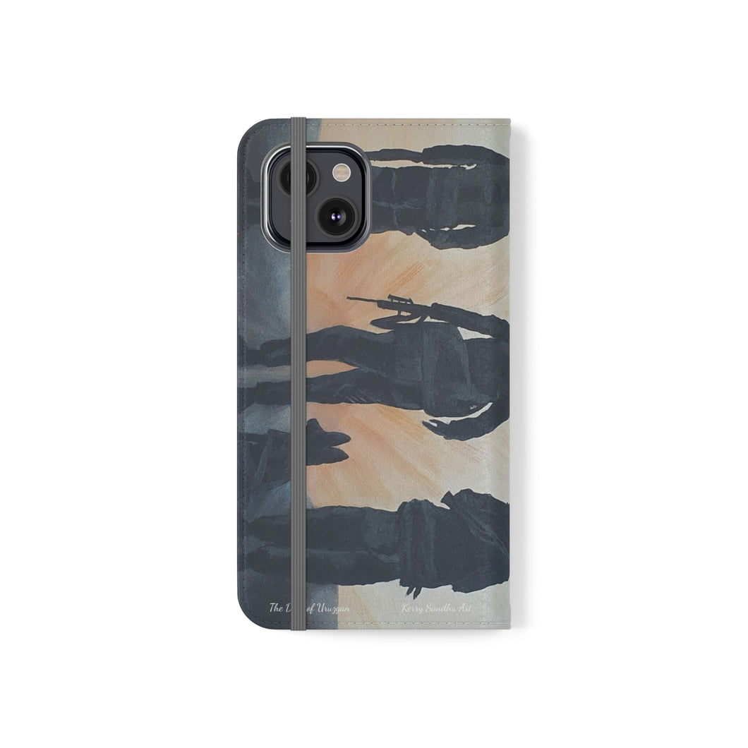 The Dust of Uruzgan (with Jet) - PHONE CASE WALLET for Samsung & iPhones - Designed from original Anzac Day artwork