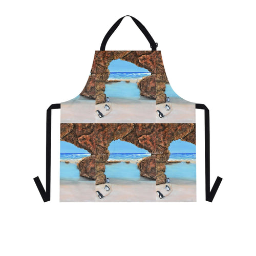 Apron - lightweight, silky finish 100% polyester, two front pockets. Many original artwork designs by Kerry Sandhu Art