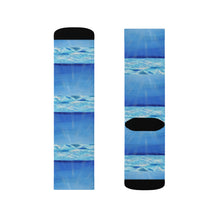 Load image into Gallery viewer, Step out in style with these funky socks! 3 sizes. Ribbed tube, cushioned bottoms, sublimated print by Kerry Sandhu Art
