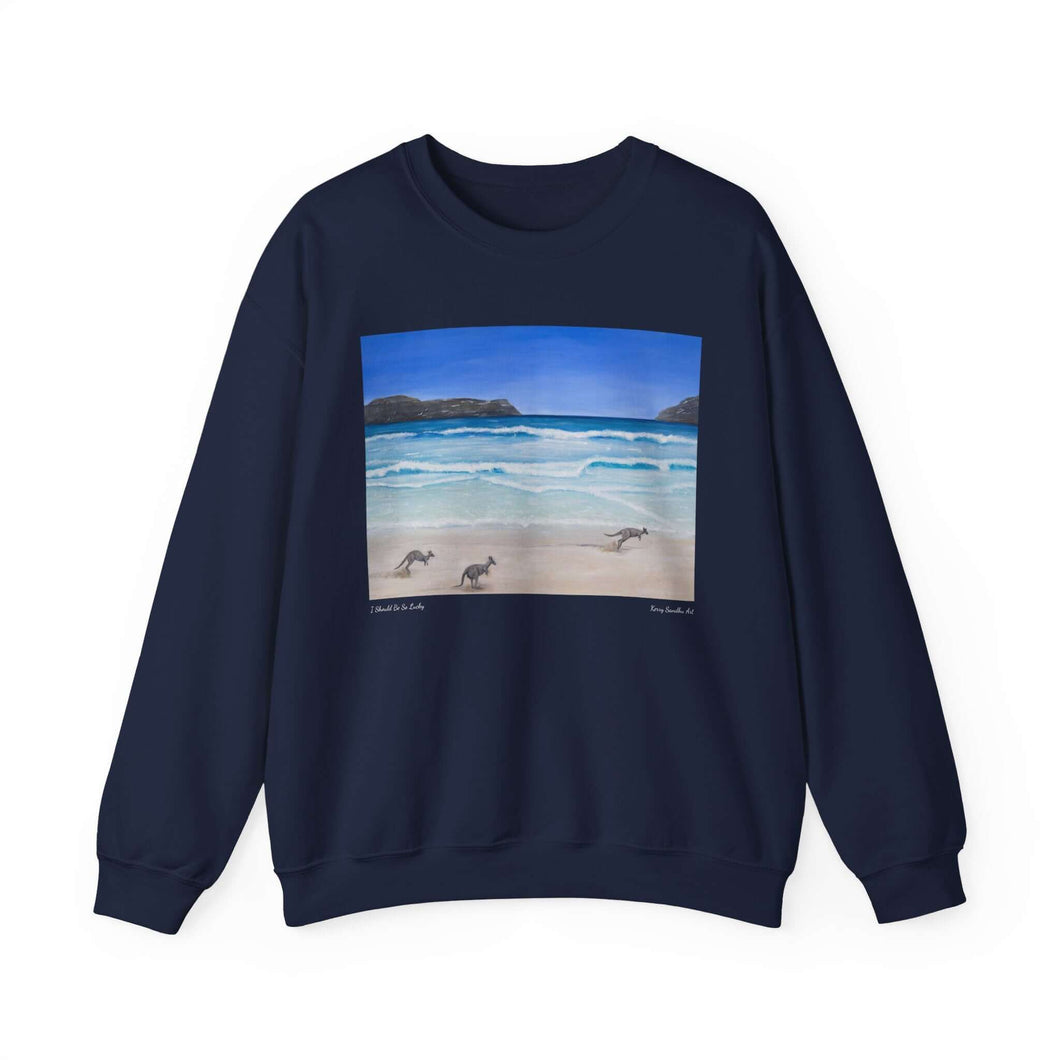 Sweatshirt 50/50 Cotton/Polyester, Medium-heavy fabric, Loose fit, true to size, Original art designs by Kerry Sandhu Art