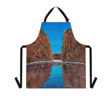 Load image into Gallery viewer, Apron - lightweight, silky finish 100% polyester, two front pockets. Many original artwork designs by Kerry Sandhu Art
