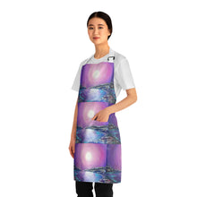 Load image into Gallery viewer, Apron - lightweight, silky finish 100% polyester, two front pockets. Many original artwork designs by Kerry Sandhu Art
