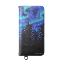 Load image into Gallery viewer, Northern Lights - PHONE CASE WALLET - by Kerry Sandhu Art

