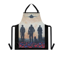 Load image into Gallery viewer, Apron - lightweight, silky finish 100% polyester, two front pockets. Many original artwork designs by Kerry Sandhu Art
