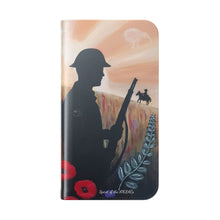 Load image into Gallery viewer, Spirit of the A N Z A Cs - PHONE CASE WALLET - by Kerry Sandhu Art
