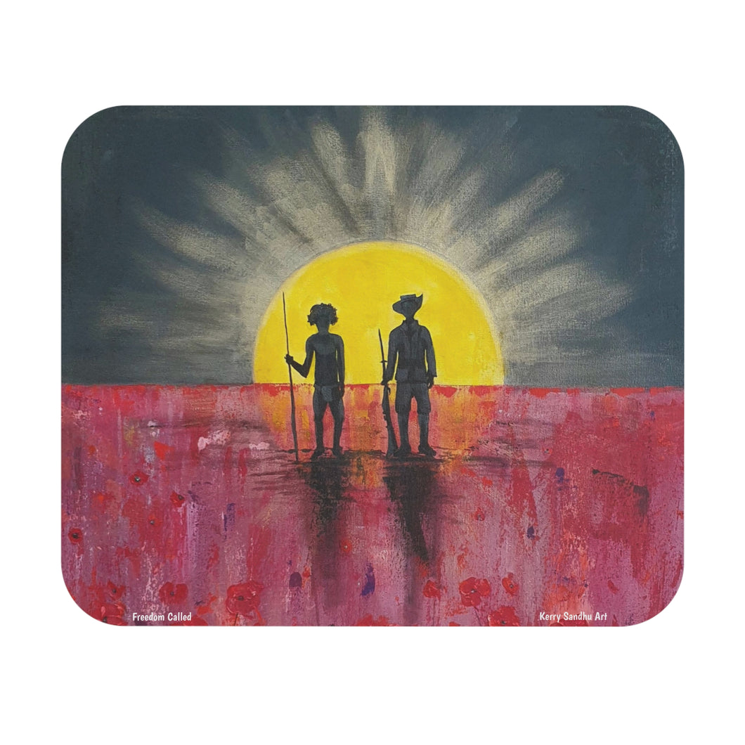 Freedom Called - MOUSE PAD (Rectangle) - Designed from original ANZAC Day artwork