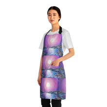 Load image into Gallery viewer, Apron - lightweight, silky finish 100% polyester, two front pockets. Many original artwork designs by Kerry Sandhu Art
