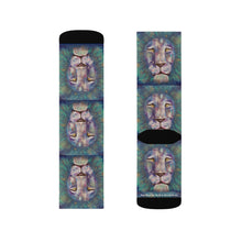 Load image into Gallery viewer, Step out in style with these funky socks! 3 sizes. Ribbed tube, cushioned bottoms, sublimated print by Kerry Sandhu Art
