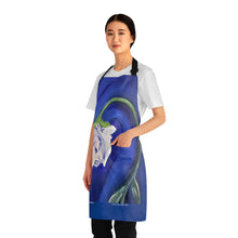 Load image into Gallery viewer, Apron - lightweight, silky finish 100% polyester, two front pockets. Many original artwork designs by Kerry Sandhu Art
