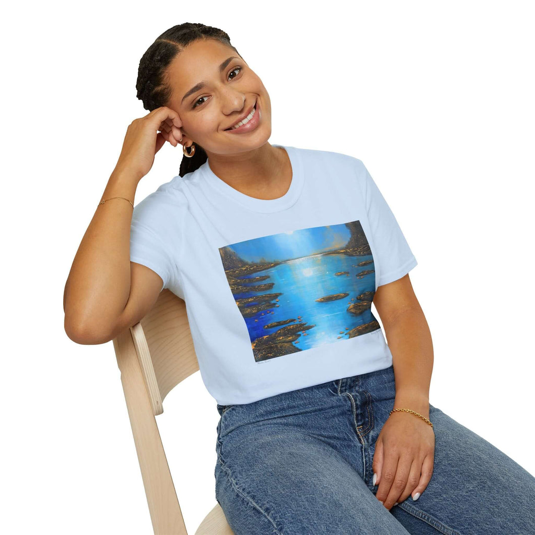 T-Shirt made from very soft materials, no side seams. Feels like bliss to wear! Many designs by Kerry Sandhu Art