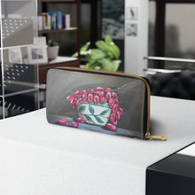 Load image into Gallery viewer, Pockets for cash, c/cards, coins, &amp; more. Stylish faux leather, lots of original artworks by Kerry Sandhu Art to choose from
