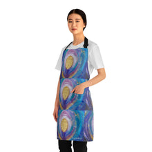 Load image into Gallery viewer, Apron - lightweight, silky finish 100% polyester, two front pockets. Many original artwork designs by Kerry Sandhu Art
