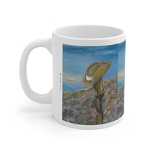 Load image into Gallery viewer, 11oz BPA, lead-free, microwave/dishwasher safe, white ceramic, vivid colours. Many original artworks by Kerry Sandhu Art
