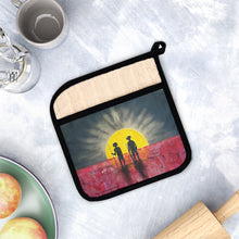 Load image into Gallery viewer, Freedom Called - POT HOLDER - Designed from original ANZAC Day artwork - red poppies
