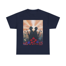 Load image into Gallery viewer, Spirit of the A N Z A Cs - Unisex HEAVY COTTON TEE - by Kerry Sandhu Art
