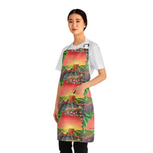 Load image into Gallery viewer, Apron - lightweight, silky finish 100% polyester, two front pockets. Many original artwork designs by Kerry Sandhu Art
