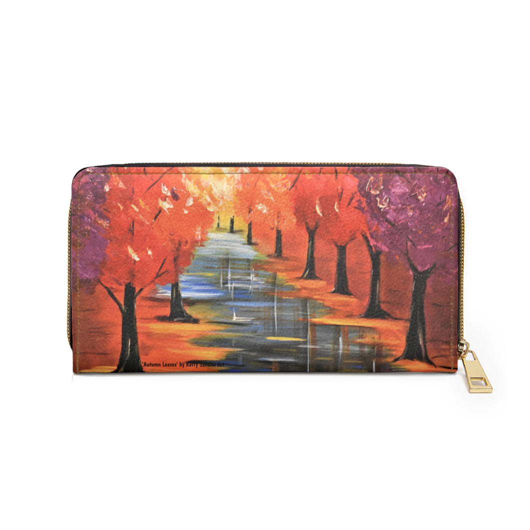 Autumn Leaves - ZIPPER WALLET - Designed from original artwork
