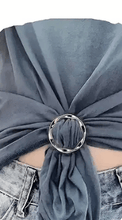 Load image into Gallery viewer, Scarf Ring, Clothes Clip, T-shirt Tie Accessories. The perfect accessory for your scarf or a unique way to wear a shirt!
