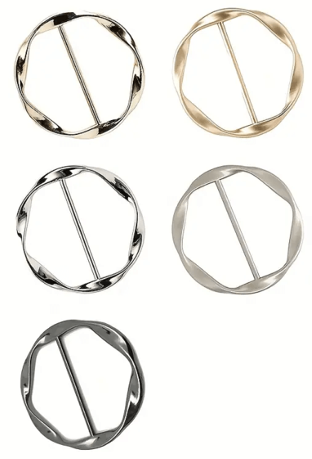 Scarf Ring, Clothes Clip, T-shirt Tie Accessories. The perfect accessory for your scarf or a unique way to wear a shirt!