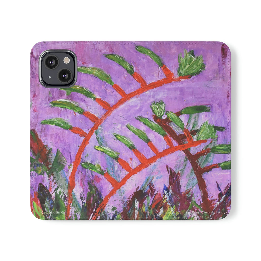 Rustic Kangaroo Paw - PHONE CASE WALLET for Samsung & iPhones - Designed from original artwork