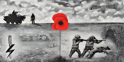 'Brothers in Arms' This very special commissioned piece for an ex serving member of the British Military by Kerry Sandhu Art