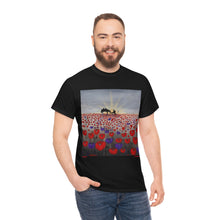 Load image into Gallery viewer, Benedictus - Unisex HEAVY COTTON TEE - Designed from Original Anzac Day artwork (Image on front)
